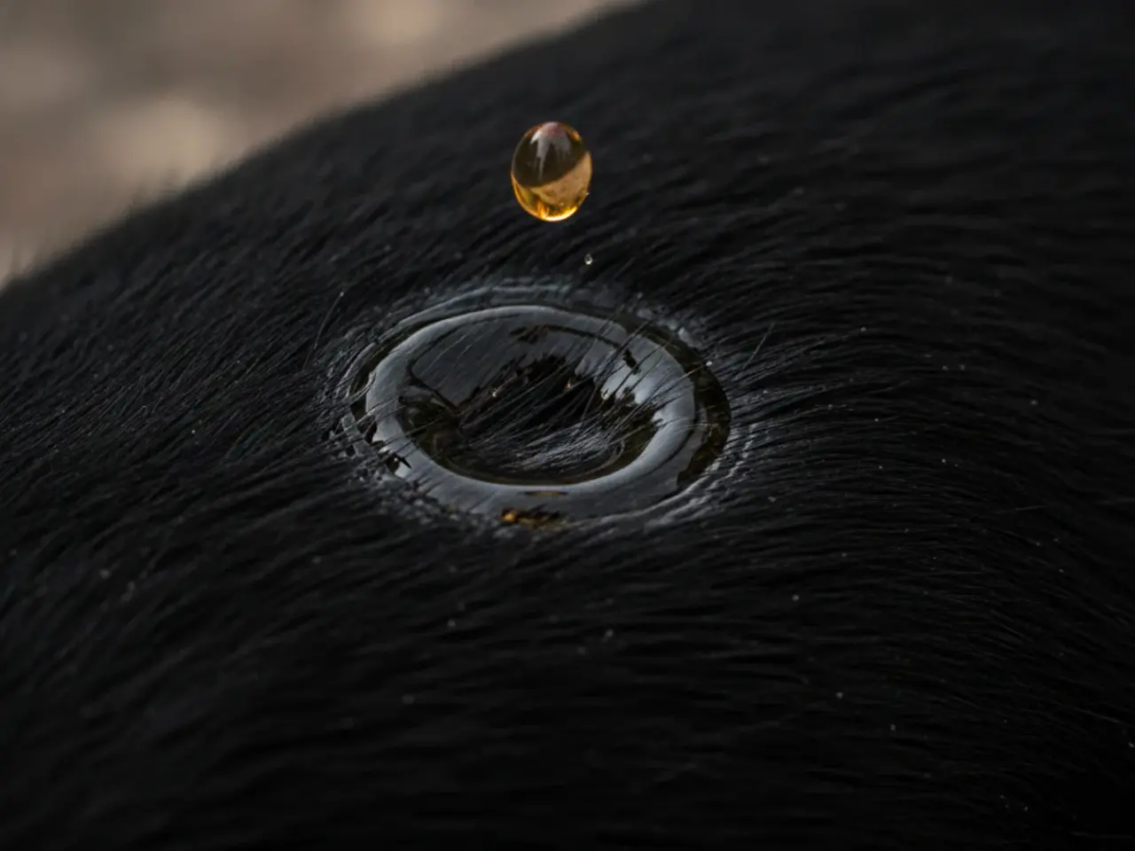 Foto macro de uma gota de produto de hid
